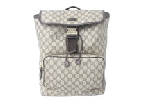 画像をギャラリービューアに読み込む, GUCCI グッチ リュック デイパック GGスプリーム キャンバス 246103 PVCレザー ベージュ ブラウン ゴールド金具 美品 中古 58880 