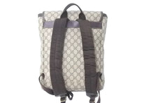 画像をギャラリービューアに読み込む, GUCCI グッチ リュック デイパック GGスプリーム キャンバス 246103 PVCレザー ベージュ ブラウン ゴールド金具 美品 中古 58880 