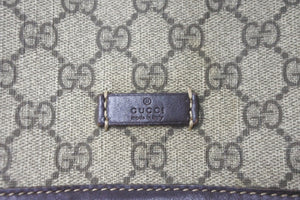 GUCCI グッチ リュック デイパック GGスプリーム キャンバス 246103 PVCレザー ベージュ ブラウン ゴールド金具 美品 中古 58880 
