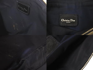 Christian Dior クリスチャンディオール ショルダーバッグ サドルバッグ デニム レザー インディゴ シルバー金具 良品 中古 58883