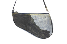 Load image into Gallery viewer, Christian Dior クリスチャンディオール ショルダーバッグ サドルバッグ デニム レザー インディゴ シルバー金具 良品 中古 58883