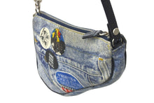 Load image into Gallery viewer, Christian Dior クリスチャンディオール ショルダーバッグ サドルバッグ デニム レザー インディゴ シルバー金具 良品 中古 58883