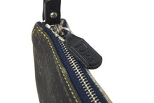 Load image into Gallery viewer, Christian Dior クリスチャンディオール ショルダーバッグ サドルバッグ デニム レザー インディゴ シルバー金具 良品 中古 58883