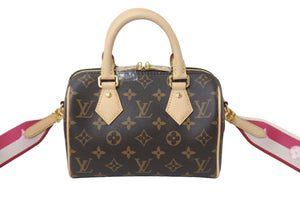 新品同様 LOUIS VUITTON ルイヴィトン ハンドバッグ M46234 スピーディバンドリエール 20 ブラウン モノグラム 中古 58887
