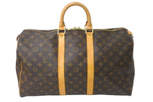 Load image into Gallery viewer, LOUIS VUITTON ルイヴィトン ボストンバッグ M41428 キーポル45 ブラウン モノグラム レザー ゴールド金具 美品 中古 58888
