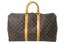 Load image into Gallery viewer, LOUIS VUITTON ルイヴィトン ボストンバッグ M41428 キーポル45 ブラウン モノグラム レザー ゴールド金具 美品 中古 58888