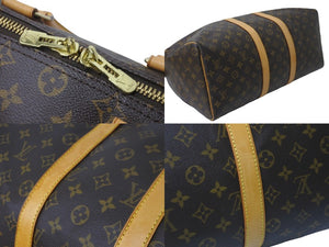 LOUIS VUITTON ルイヴィトン ボストンバッグ M41428 キーポル45 ブラウン モノグラム レザー ゴールド金具 美品 中古 58888
