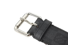 Load image into Gallery viewer, LOUIS VUITTON ルイヴィトン ベルト サンチュール ポシェットオム ダミエ・グラフィット 33/95 M6837 シルバー金具 美品 中古 58893