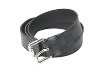 Load image into Gallery viewer, LOUIS VUITTON ルイヴィトン ベルト サンチュール ポシェットオム ダミエ・グラフィット 33/95 M6837 シルバー金具 美品 中古 58893