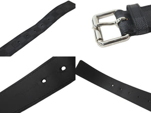 LOUIS VUITTON ルイヴィトン ベルト サンチュール ポシェットオム ダミエ・グラフィット 33/95 M6837 シルバー金具 美品 中古 58893
