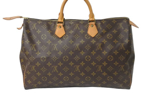 LOUIS VUITTON ルイヴィトン ハンドバッグ M41522 スピーディ40 旧型 ブラウン モノグラムキャンバス ゴールド金具 良品 中古 58904