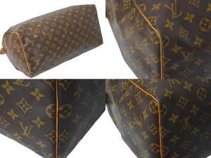 LOUIS VUITTON ルイヴィトン ハンドバッグ M41522 スピーディ40 旧型 ブラウン モノグラムキャンバス ゴールド金具 良品 中古 58904