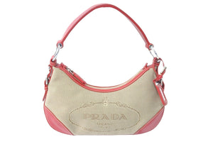 PRADA プラダショルダーバッグ ワンショルダー BR3429 ロゴ ジャガード シルバー金具 美品 中古 58908 