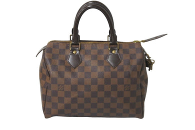 LOUIS VUITTON ルイヴィトン ボストンバッグ スピーディ25 ダミエ N41532 ブラウン ゴールド金具 美品 中古 58909