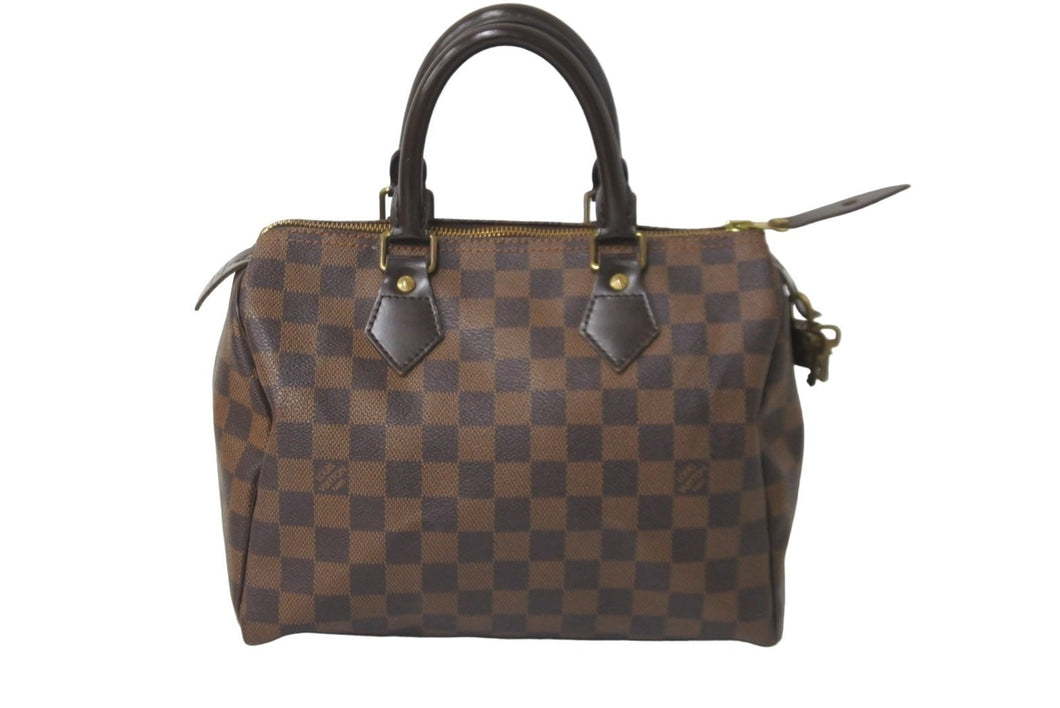LOUIS VUITTON ルイヴィトン ボストンバッグ スピーディ25 ダミエ N41532 ブラウン ゴールド金具 美品 中古 58909