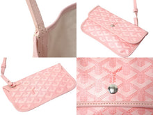 Load image into Gallery viewer, GOYARD ゴヤール トートバッグ サンルイPM ヘリンボーン柄 限定カラー ピンク シルバー金具 ポーチ付 美品 中古 58910