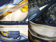 Load image into Gallery viewer, Christian Dior クリスチャンディオール ショルダーバッグ オブリーク サドルバッグ キャンバス レザー ネイビー 美品 中古 58911