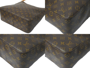 LOUIS VUITTON ルイヴィトン ショルダーバッグ M51145 ルーピングGM ブラウン モノグラム ゴールド金具 美品 中古 58913