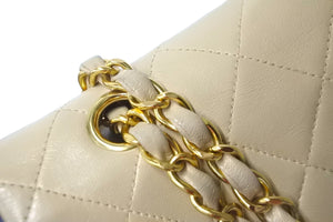 CHANEL シャネル チェーンショルダーバッグ マトラッセ25 ココマーク 3番台 ベージュ ゴールド金具 美品 中古 58915