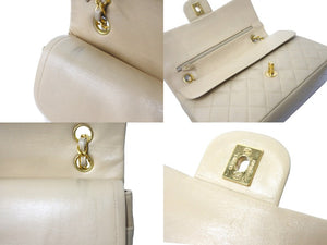 CHANEL シャネル チェーンショルダーバッグ マトラッセ25 ココマーク 3番台 ベージュ ゴールド金具 美品 中古 58915