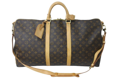 LOUIS VUITTON ルイヴィトン M41414 キーポルバンドリエール55 ブラウン モノグラム ゴールド金具 美品 中古 58923