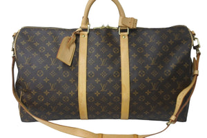 LOUIS VUITTON ルイヴィトン M41414 キーポルバンドリエール55 ブラウン モノグラム ゴールド金具 美品 中古 58923