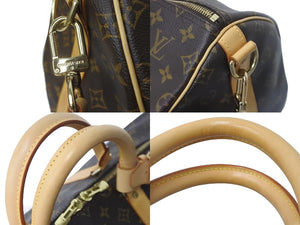 LOUIS VUITTON ルイヴィトン M41414 キーポルバンドリエール55 ブラウン モノグラム ゴールド金具 美品 中古 58923