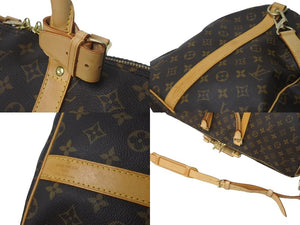 LOUIS VUITTON ルイヴィトン M41414 キーポルバンドリエール55 ブラウン モノグラム ゴールド金具 美品 中古 58923