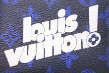 Load image into Gallery viewer, LOUIS VUITTON ルイヴィトン 二つ折り財布 ポルトフォイユ・ミュルティプル M80850 ネイビー ブルー ホワイト 美品 中古 58925