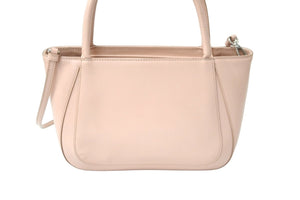 PRADA プラダ ハンドバッグ 2WAYショルダーストラップ付き 1BA318 ピンクシルバー金具 良品 中古 58927 