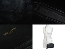 Load image into Gallery viewer, 極美品 SAINT LAURENT サンローラン ルー ミニ チェーン ポーチ ショルダーバッグ ブラック カーフスキン 6125791GF01 中古 58929