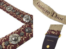Load image into Gallery viewer, Christian Dior クリスチャンディオール ハンドバッグ サドルバッグ レッド 01-RU-1118 トロッター柄 キャンバス 美品 中古 58933