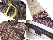 Load image into Gallery viewer, Christian Dior クリスチャンディオール ハンドバッグ サドルバッグ レッド 01-RU-1118 トロッター柄 キャンバス 美品 中古 58933