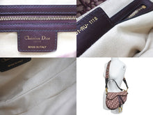 Load image into Gallery viewer, Christian Dior クリスチャンディオール ハンドバッグ サドルバッグ レッド 01-RU-1118 トロッター柄 キャンバス 美品 中古 58933