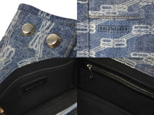 Load image into Gallery viewer, BALENCIAGA バレンシアガ 2WAYトートバッグ ハードウェアXS BBロゴ 693662 4716 P 527277 ブルー シルバー金具 美品 中古 58938