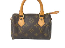 Load image into Gallery viewer, LOUIS VUITTON ルイヴィトン ミニスピーディ ボストンバッグ モノグラム M41534 PVC ブラウン ゴールド 美品 中古 58940