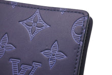画像をギャラリービューアに読み込む, LOUIS VUITTON ルイヴィトン カードケース M80421 オーガナイザードゥ ポッシュ ネイビー モノグラムシャドウ 美品 中古 58942