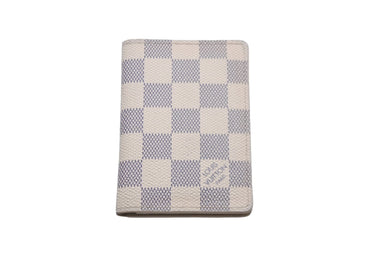 LOUIS VUITTON ルイ ヴィトン オーガナイザー ドゥ ポッシュ ダミエ アズール カードケース ホワイト N61727 美品 中古 58944