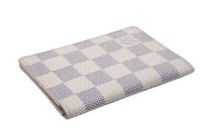 LOUIS VUITTON ルイ ヴィトン オーガナイザー ドゥ ポッシュ ダミエ アズール カードケース ホワイト N61727 美品 中古 58944
