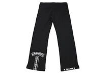 Load image into Gallery viewer, CHROME HEARTS クロムハーツ ロゴ プリント パンツ ブラック ボトムス 黒色 紐 サイズS 良品 中古 58498