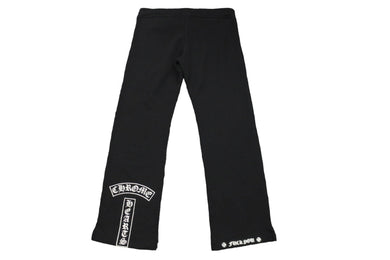 CHROME HEARTS クロムハーツ ロゴ プリント パンツ ブラック ボトムス 黒色 紐 サイズS 良品 中古 58498
