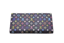 Load image into Gallery viewer, LOUIS VUITTON ルイ ヴィトン ポルトフォイユ サラ モノグラム マルチカラー 長財布 ブラック ピンク M93747 美品 中古 58951