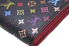Load image into Gallery viewer, LOUIS VUITTON ルイ ヴィトン ポルトフォイユ サラ モノグラム マルチカラー 長財布 ブラック ピンク M93747 美品 中古 58951