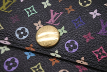 Load image into Gallery viewer, LOUIS VUITTON ルイ ヴィトン ポルトフォイユ サラ モノグラム マルチカラー 長財布 ブラック ピンク M93747 美品 中古 58951