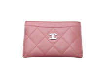 Load image into Gallery viewer, CHANEL シャネル カードケース 17番台 2003年頃 ラムスキン ココマーク ピンク シルバー金具 美品 中古 58956