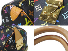 Load image into Gallery viewer, LOUIS VUITTON ルイヴィトン ハンドバッグ スピーディ 30 モノグラム ノワール マルチカラー M92642 ゴールド金具 美品 中古 58972