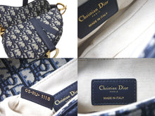 Load image into Gallery viewer, 極美品 Christian Dior クリスチャンディオール ハンドバッグ オブリーク ミニ サドルバッグ ネイビー 05-RU-1118 中古 58978