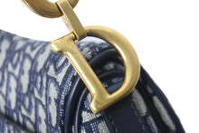 Load image into Gallery viewer, 極美品 Christian Dior クリスチャンディオール ハンドバッグ オブリーク ミニ サドルバッグ ネイビー 05-RU-1118 中古 58978
