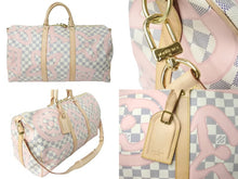 Load image into Gallery viewer, LOUIS VUITTON ルイヴィトン ボストンバッグ キーポルバンドリエール50 ダミエアズール タヒチコレクション N41048 美品 中古 58996