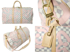 LOUIS VUITTON ルイヴィトン ボストンバッグ キーポルバンドリエール50 ダミエアズール タヒチコレクション N41048 美品 中古 58996